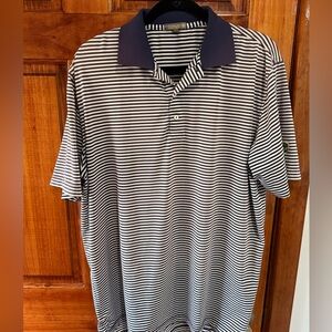 Peter Millar Summer Comfort Striped Polo Shirt - Large